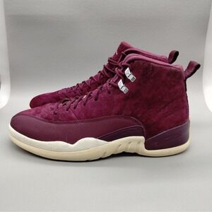 Air Jordan 12 Retro Bordeaux‎ Suede Burgundy Men's Sneakers Shoes